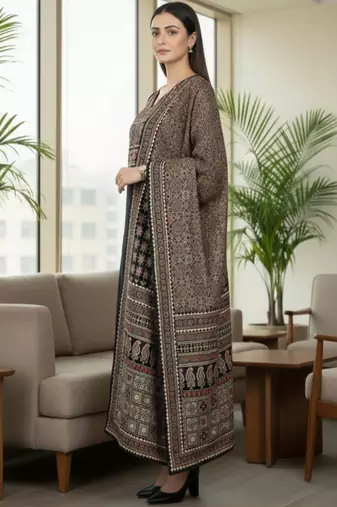 Women Ethnic Motifs Printed Regular Kurta with Trousers & With Dupatta