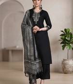 Women Ethnic Motifs Embroidered Regular Thread Work Kurta with Palazzos & With Dupatta