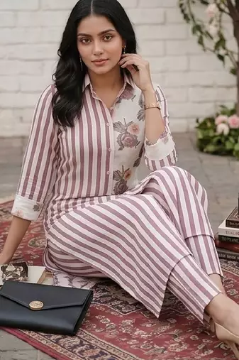 Women Printed Regular Kurta with Pyjamas