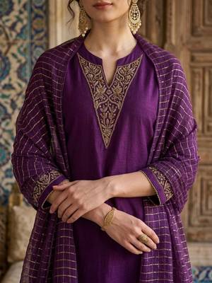 Women Regular Kurta with Trousers & With Dupatta 2