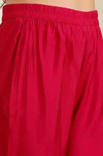 Women Ethnic Motifs Printed Regular Gotta Patti Kurta with Trousers