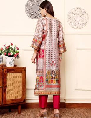 Women Ethnic Motifs Printed Regular Gotta Patti Kurta with Trousers 6