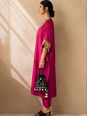 Yoke Design Kurta with Trousers 4