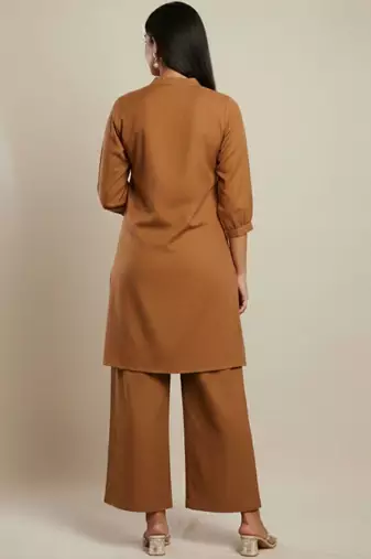Cotton Flex Thread Work Kurta With Palazzos