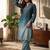 Women Ombre Dyed Regular Thread Work Kurta with Trousers