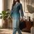 Women Ombre Dyed Regular Thread Work Kurta with Trousers