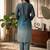 Women Ombre Dyed Regular Thread Work Kurta with Trousers