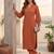 Women Regular Silk Crepe Kurta with Trousers