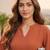 Women Regular Silk Crepe Kurta with Trousers