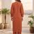 Women Regular Silk Crepe Kurta with Trousers
