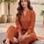 Women Regular Silk Crepe Kurta with Trousers