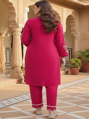 Women Ethnic Motifs Embroidered Regular Thread Work Kurta with Trousers & With Dupatta 3