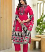 Women Ethnic Motifs Printed Regular Mirror Work Kurta with Trousers & With Dupatta