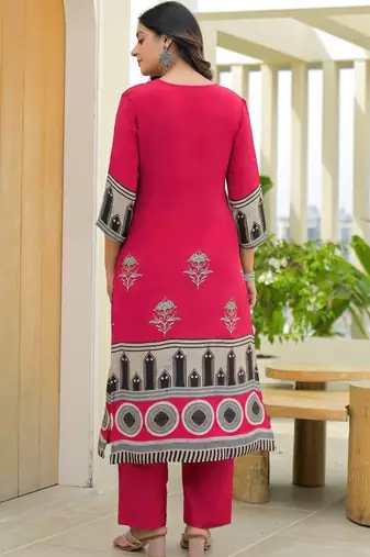 Women Ethnic Motifs Printed Regular Mirror Work Kurta with Trousers & With Dupatta