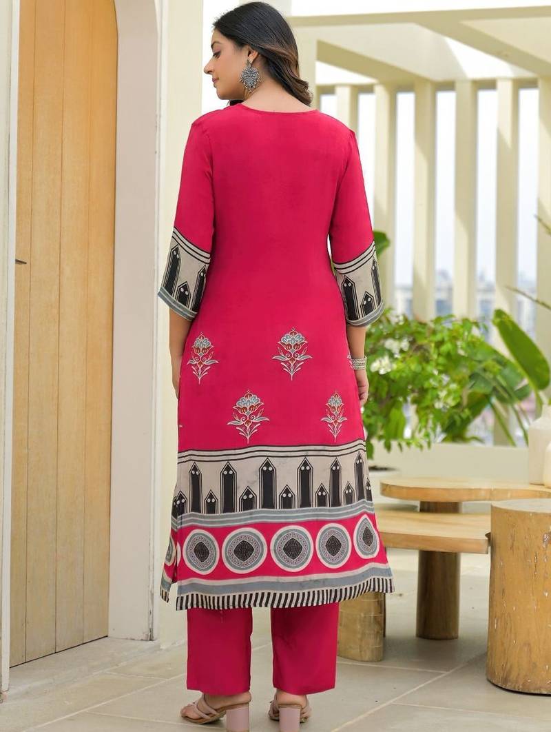 Women Ethnic Motifs Printed Regular Mirror Work Kurta with Trousers & With Dupatta