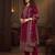 Women Ethnic Motifs Printed Regular Velvet Kurta with Trousers & With Dupatta