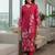Women Floral Printed Regular Chanderi Silk Kurta with Trousers & With Dupatta