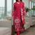 Women Floral Printed Regular Chanderi Silk Kurta with Trousers & With Dupatta
