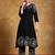 Floral Printed Mandarin Collar A-Line Pure Cotton Kurta With Trousers