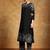 Floral Printed Mandarin Collar A-Line Pure Cotton Kurta With Trousers
