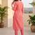 Women Ethnic Motifs Regular Thread Work  Cotton Kurta with Trousers & With Dupatta