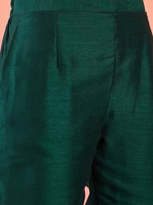 Floral Embroidered Thread Work Kurta With Trousers & Dupatta 4