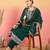 Floral Embroidered Thread Work Kurta With Trousers & Dupatta