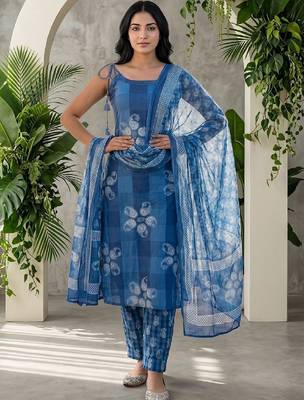 Women Ethnic Motifs Printed Regular Kurta with Trousers & With Dupatta 1