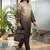 Women Ombre Dyed Regular Thread Work Kurta with Trousers