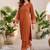 Women Regular Thread Work Silk Crepe Kurta with Palazzos
