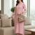 Women Regular Thread Work Silk Crepe Kurta with Trousers