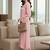Women Regular Thread Work Silk Crepe Kurta with Trousers