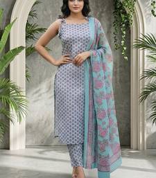 Women Ethnic Motifs Printed Regular Kurta with Trousers & With Dupatta