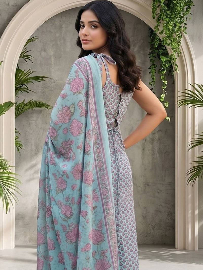 Women Ethnic Motifs Printed Regular Kurta with Trousers & With Dupatta