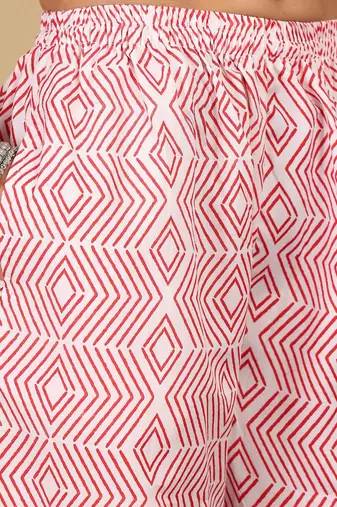Floral Printed Notch Neck Straight Kurta With Salwar And Dupatta