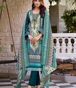 Women Floral Printed Regular Beads and Stones Kurta with Trousers & With Dupatta