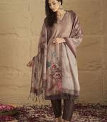 Women Regular Thread Work Kurta with Trousers & With Dupatta