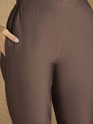 Women Regular Thread Work Kurta with Trousers & With Dupatta 4