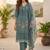 Women Floral Embroidered Regular Thread Work  Cotton Kurta with Trousers & With Dupatta