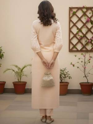 Women Striped Regular  Cotton Kurta with Trousers 4