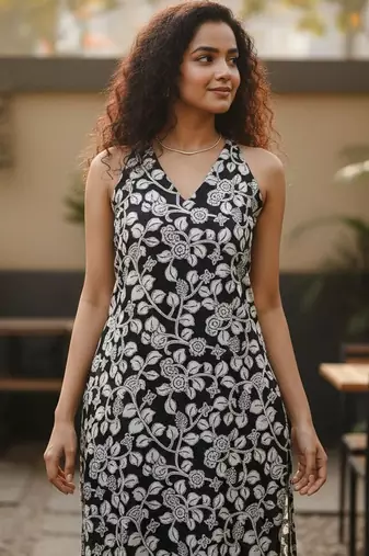 Women Floral Printed Regular Kurta with Trousers