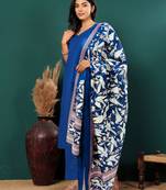 V-Neck Straight Kurta with Trousers And Dupatta