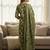 Floral Printed V-Neck Zari Work Straight Kurta With Trousers & Dupatta