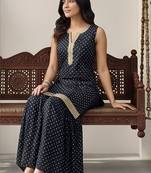 Women Ethnic Motifs Printed Regular Thread Work Kurta with Sharara