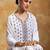 Women Floral Embroidered Regular Thread Work  Cotton Kurta with Trousers & With Dupatta