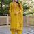 Floral Embroidered Sweetheart Neck Kurta With Salwar & Dupatta