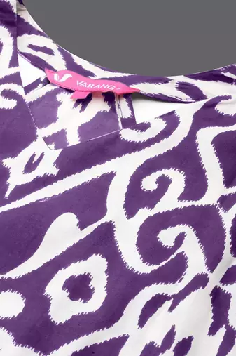 Ethnic Motifs Printed V-Neck Sleeveless  Cotton Kurta & Palazzo