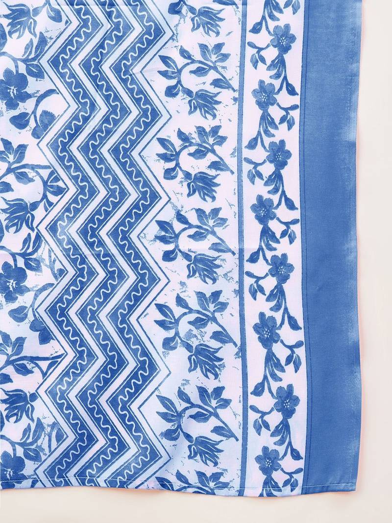 Women Floral Printed Kurta with Palazzo & Dupatta