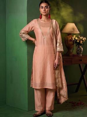 Women Ethnic Motifs Embroidered Regular Kurta with Palazzos & With Dupatta 1