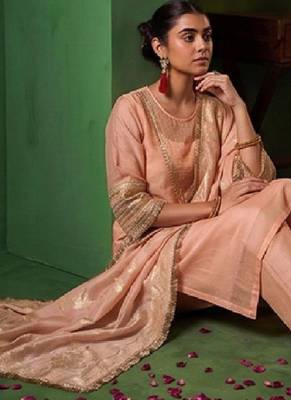 Women Ethnic Motifs Embroidered Regular Kurta with Palazzos & With Dupatta 2